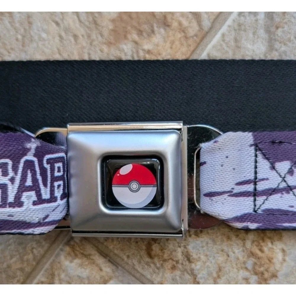 Buckle-Down Pokémon Gengar Seatbelt Belt Purple Splatter 2012/14 - Buckle Wear